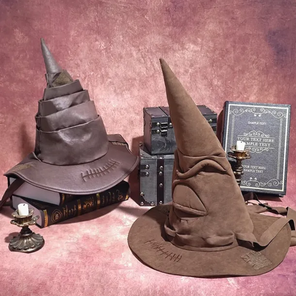 Halloween Witch Hat Pointed Top Hat Decoration Headgear Wide Brim Halloween Hat