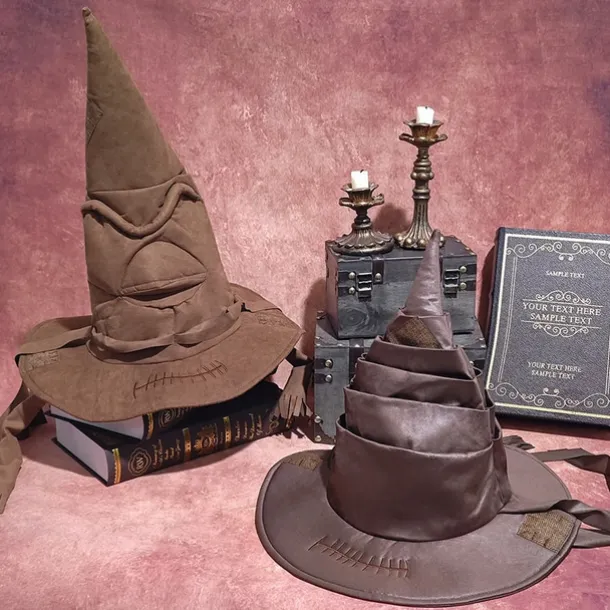 Halloween Witch Hat Pointed Top Hat Decoration Headgear Wide Brim Halloween Hat