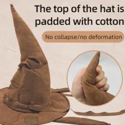 Halloween Witch Hat Pointed Top Hat Decoration Headgear Wide Brim Halloween Hat