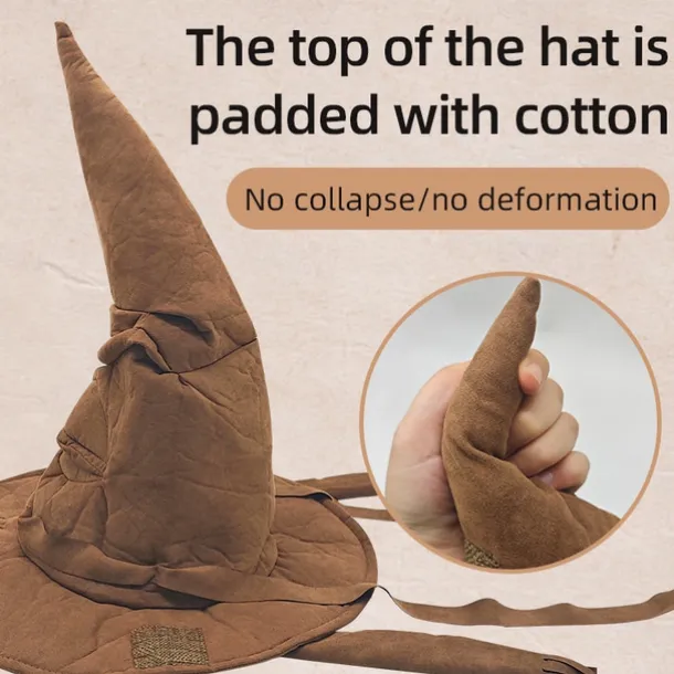 Halloween Witch Hat Pointed Top Hat Decoration Headgear Wide Brim Halloween Hat