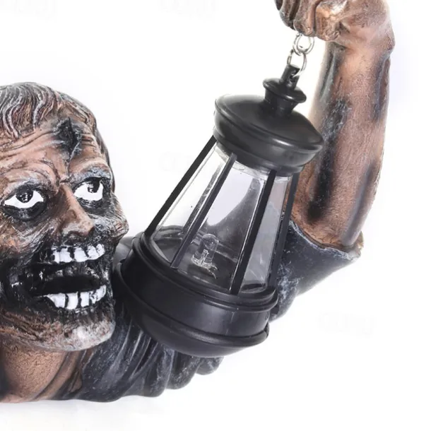 Halloween Zombie Lantern Resin Craft Ornament Outdoor Garden Decorations Horror Zombie Statue
