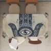 Hamasa Hand Ramadan Rectangle Tablecloth Waterproof Rectangular Table Cloth for Kitchen Dining