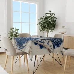 Hamasa Hand Ramadan Rectangle Tablecloth Waterproof Rectangular Table Cloth for Kitchen Dining