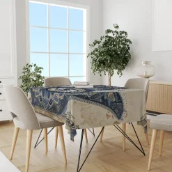 Hamasa Hand Ramadan Rectangle Tablecloth Waterproof Rectangular Table Cloth for Kitchen Dining