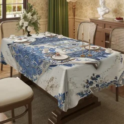 Hamasa Hand Ramadan Rectangle Tablecloth Waterproof Rectangular Table Cloth for Kitchen Dining