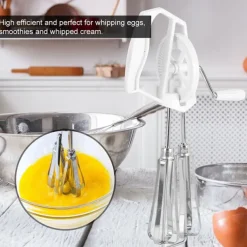 Hand Cranked Semi-automatic Multifunctional Rotary Manual Egg Beater Mixer Stainless Steel Kitchen Egg Whisk Bake Tool Kitchen Accessories Whisk Mixer
