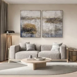 Hand painted Beige Brown Abstract oil painting handmade Wall Art Brown Canvas Paintings Modern Wall Art Bohemian Abstract Painting Neutral Textured oil painting Wall Art picture