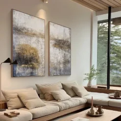 Hand painted Beige Brown Abstract oil painting handmade Wall Art Brown Canvas Paintings Modern Wall Art Bohemian Abstract Painting Neutral Textured oil painting Wall Art picture