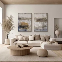 Hand painted Beige Brown Abstract oil painting handmade Wall Art Brown Canvas Paintings Modern Wall Art Bohemian Abstract Painting Neutral Textured oil painting Wall Art picture