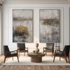 Hand painted Beige Brown Abstract oil painting handmade Wall Art Brown Canvas Paintings Modern Wall Art Bohemian Abstract Painting Neutral Textured oil painting Wall Art picture