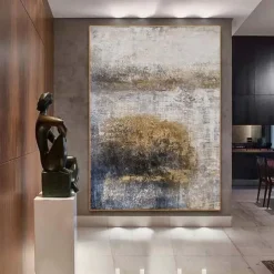 Hand painted Beige Brown Abstract oil painting handmade Wall Art Brown Canvas Paintings Modern Wall Art Bohemian Abstract Painting Neutral Textured oil painting Wall Art picture