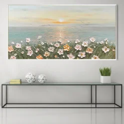 Hand painted flowers canvas oil paintings modern wedding decor flowers tree oil Painting Wall art landscape Painting for living room home decor bedroom ready to hang or canvas