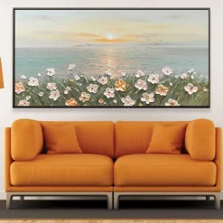 Hand painted flowers canvas oil paintings modern wedding decor flowers tree oil Painting Wall art landscape Painting for living room home decor bedroom ready to hang or canvas