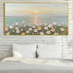 Hand painted flowers canvas oil paintings modern wedding decor flowers tree oil Painting Wall art landscape Painting for living room home decor bedroom ready to hang or canvas