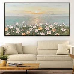 Hand painted flowers canvas oil paintings modern wedding decor flowers tree oil Painting Wall art landscape Painting for living room home decor bedroom ready to hang or canvas