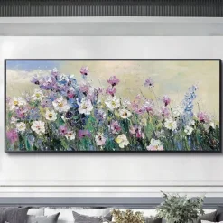 Hand painted flowers canvas oil paintings modern wedding decor flowers tree oil Painting Wall art landscape Painting for living room home decor bedroom ready to hang or canvas