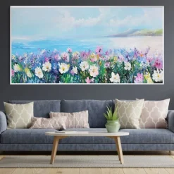 Hand painted flowers canvas oil paintings modern wedding decor flowers tree oil Painting Wall art landscape Painting for living room home decor bedroom ready to hang or canvas