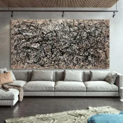 Hand Painted Jackson Pollock Canvas Bright Colorful Living Room Modern Wall Decor Abstract Art Mother's Day Gift Home Decor No Frame