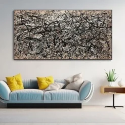 Hand Painted Jackson Pollock Canvas Bright Colorful Living Room Modern Wall Decor Abstract Art Mother's Day Gift Home Decor No Frame