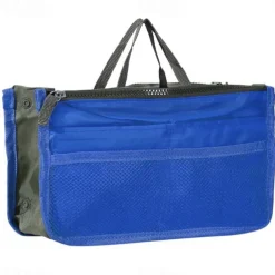 Handbag Organizer Insert for Women – Large Capacity, Zipper Closure, Portable with Handle – Ideal for Travel, Documents, Cards, and Small Items