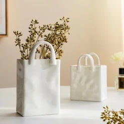 Handbag Vase Tabletop Decoration Creative Flower Arrangement Simple Modern Vase 1PC