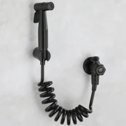 Handheld Bidet Sprayer Kit Black Shower Bath Water Faucet Toilet Spray Bathroom