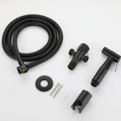 Handheld Bidet Sprayer Kit Black Shower Bath Water Faucet Toilet Spray Bathroom