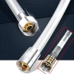Handheld Shower Head Hose, Universal Flexible Anti Winding Explosion-proof Water Tube Bathroom Faucet Hose Extension Pipe