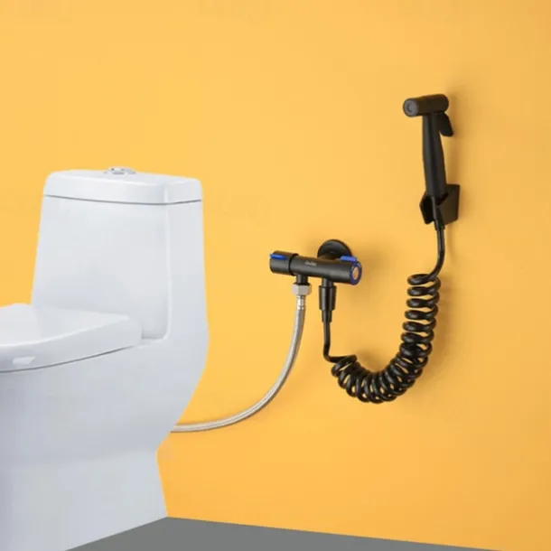 Handheld Toilet Bidet Sprayer Kit Wall-mount 304 Stainless Steel Toilet Bidet Showerhead with Hose Bathroom Cleaning Set