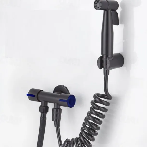 Handheld Toilet Bidet Sprayer Kit Wall-mount 304 Stainless Steel Toilet Bidet Showerhead with Hose Bathroom Cleaning Set