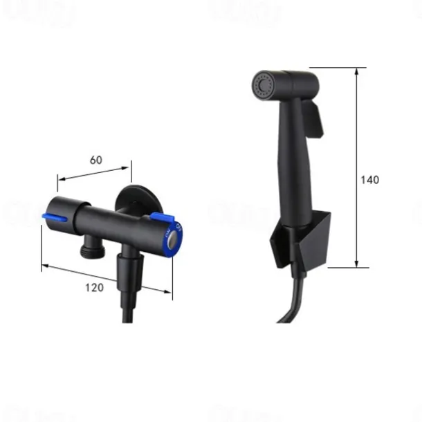 Handheld Toilet Bidet Sprayer Kit Wall-mount 304 Stainless Steel Toilet Bidet Showerhead with Hose Bathroom Cleaning Set