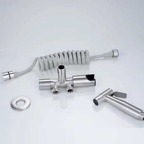 Handheld Toilet Bidet Sprayer Kit Wall-mount 304 Stainless Steel Toilet Bidet Showerhead with Hose Bathroom Cleaning Set