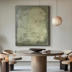 Handmade Abstract Green Paintings On Canvas handmade Rich Textured Acrylic Painting Modern Wall Art Hand Painted Artwork for Living Room Wall Decor