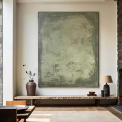 Handmade Abstract Green Paintings On Canvas handmade Rich Textured Acrylic Painting Modern Wall Art Hand Painted Artwork for Living Room Wall Decor