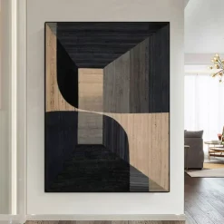 Handmade Black Wall Art Black oil painting hand painted wall art Wabi-Sabi oil painting Wall Art Black Abstract art Black wall decor Black Textured painting Wall Art ready to hang or canvas