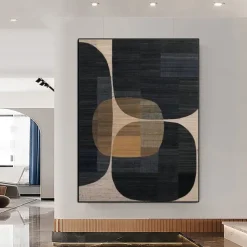 Handmade Black Wall Art Black oil painting hand painted wall art Wabi-Sabi oil painting Wall Art Black Abstract art Black wall decor Black Textured painting Wall Art ready to hang or canvas