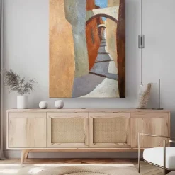 Handmade Colorful abstract Oil Painting on Canvas Large hand painted Abstract Textured Palette Knife Boho oil painting Wall Art Contemporary Minimalist artwork for Living Room bedroom home Decor