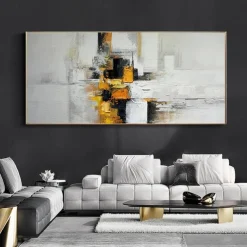 Handmade Hand Painted Canvas Painting Wall Art Modern Texture Abstract Oil Painting Landscape Home Decoration Decor Rolled Canvas No Frame Unstretched