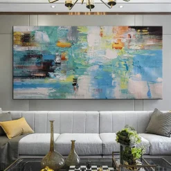 Handmade Hand Painted Canvas Painting Wall Art Modern Texture Abstract Oil Painting Landscape Home Decoration Decor Rolled Canvas No Frame Unstretched