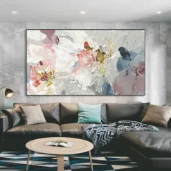 Handmade Hand Painted Oil Painting Wall Art Morandi color abstract painting Home Decoration Decor Rolled Canvas No Frame Unstretched