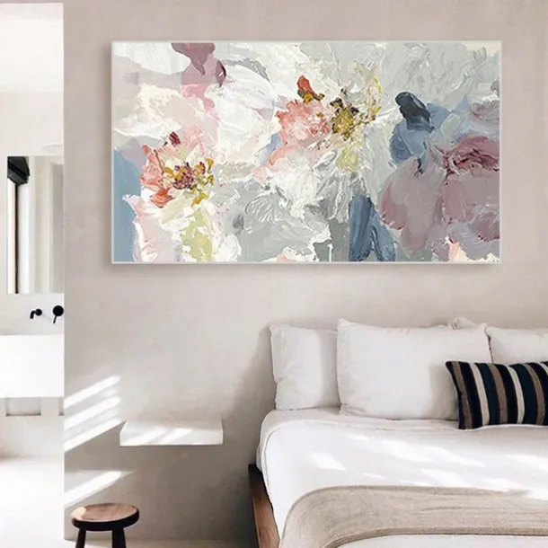 Handmade Hand Painted Oil Painting Wall Art Morandi color abstract painting Home Decoration Decor Rolled Canvas No Frame Unstretched