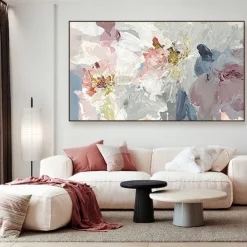 Handmade Hand Painted Oil Painting Wall Art Morandi color abstract painting Home Decoration Decor Rolled Canvas No Frame Unstretched