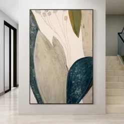 Handmade Hand Painted Oil Painting Wall Modern Abstract Grey Canvas Painting Home Decoration Decor Rolled Canvas Painting