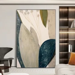 Handmade Hand Painted Oil Painting Wall Modern Abstract Grey Canvas Painting Home Decoration Decor Rolled Canvas Painting