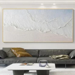 Handmade Ocean Waves Thick Oil Paintings On Canvas Earth Tone Picture Brown Painting Textured Wall Art Wall Art Sofa No Frame