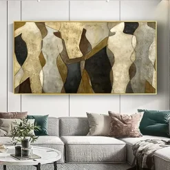 Handmade Oil Painting Canvas Wall Art Decoration Body Art Abstract Retro for Home Decor Rolled Frameless Unstretched Painting