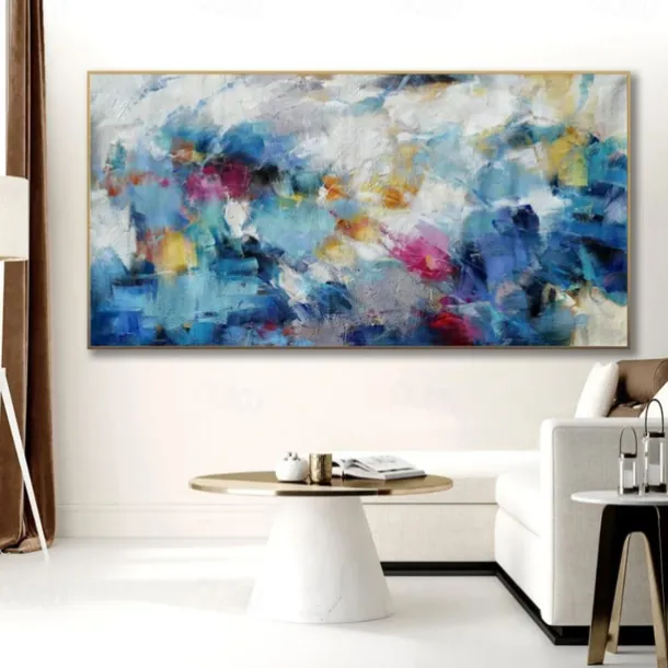 Handmade Oil Painting Canvas Wall Art Decoration Modern Abstract for Home Decor Rolled Frameless Unstretched Painting