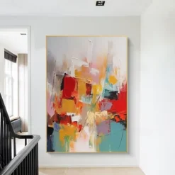 Handmade Oil Painting Canvas Wall Art Decoration Modern Abstract for Home Decor Rolled Frameless Unstretched Painting