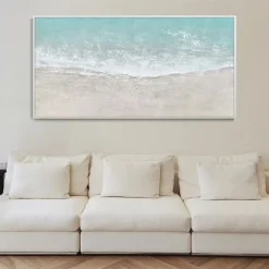 Handmade Oil Painting Canvas Wall Art Decoration Abstract Seascape Painting Beach Ocean for Home Decor Rolled Frameless Unstretched Painting