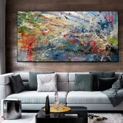 Handmade Oil Painting Canvas Wall Art Decoration Modern Abstract for Home Decor Rolled Frameless Unstretched Painting